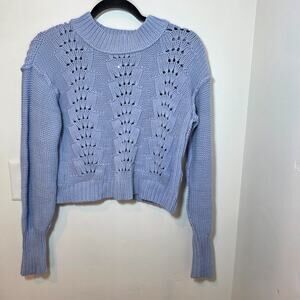 FREE PEOPLE Lavender Blue Bell Song Pullover Sweater SIZE XS